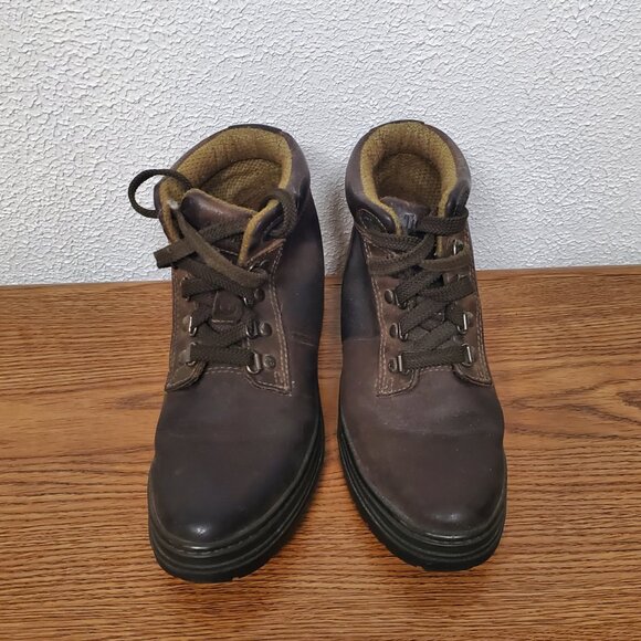 Womens Timberland Brown Ankle Lace Up Boots Size 6.5M - Picture 2 of 9